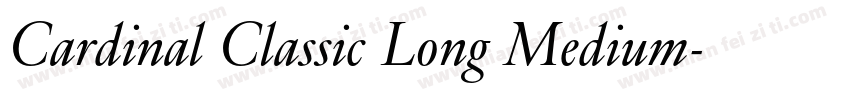 Cardinal Classic Long Medium字体转换
